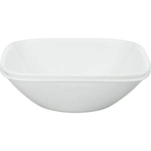 imageCorelle Vitrelle 675quot Salad Appetizer Plate Set Triple Layer Glass and Chip Resistant Lightweight Round Plates 1Piece Winter Frost White32oz Bowl