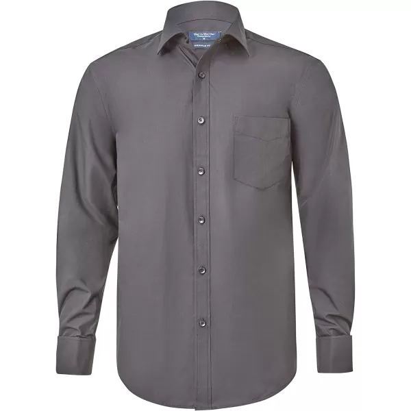 Year In Year Out French Cuff Wrinkle Free Dress Shirt for Men Regular Fit Long Sleeve Wrinkle Resistant Shirt