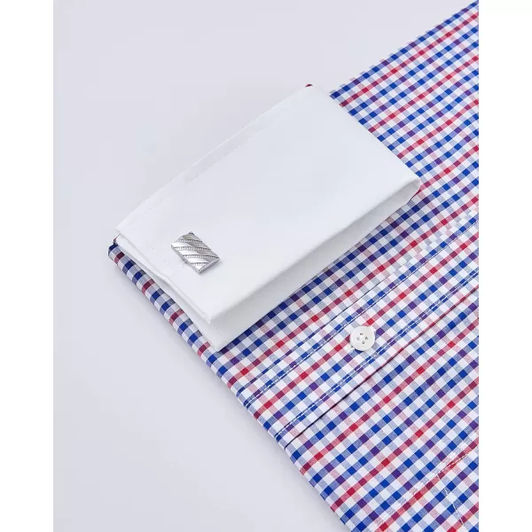 Year In Year Out French Cuff Wrinkle Free Dress Shirt for Men Regular Fit Long Sleeve Wrinkle Resistant Shirt
