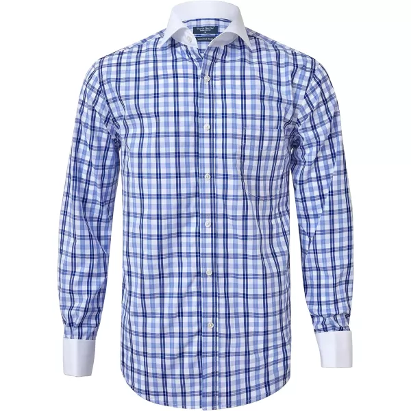 Year In Year Out French Cuff Wrinkle Free Dress Shirt for Men Regular Fit Long Sleeve Wrinkle Resistant Shirt