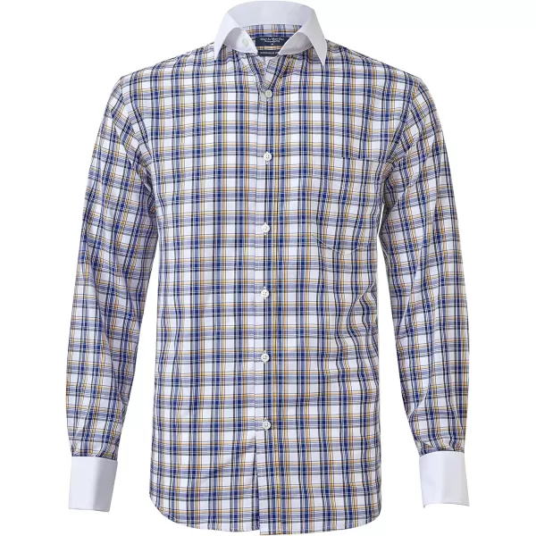 Year In Year Out French Cuff Wrinkle Free Dress Shirt for Men Regular Fit Long Sleeve Wrinkle Resistant Shirt