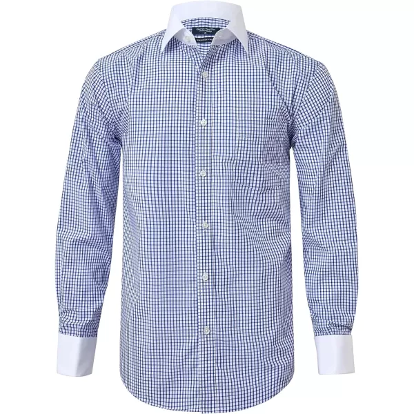 Year In Year Out French Cuff Wrinkle Free Dress Shirt for Men Regular Fit Long Sleeve Wrinkle Resistant Shirt
