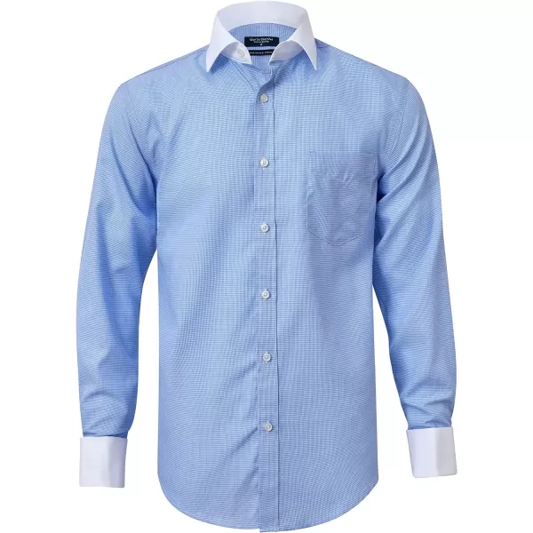 Year In Year Out French Cuff Wrinkle Free Dress Shirt for Men Regular Fit Long Sleeve Wrinkle Resistant Shirt