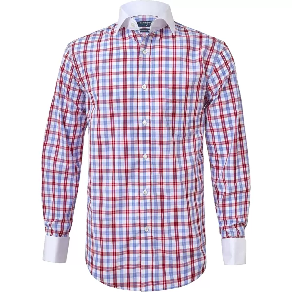Year In Year Out French Cuff Wrinkle Free Dress Shirt for Men Regular Fit Long Sleeve Wrinkle Resistant Shirt