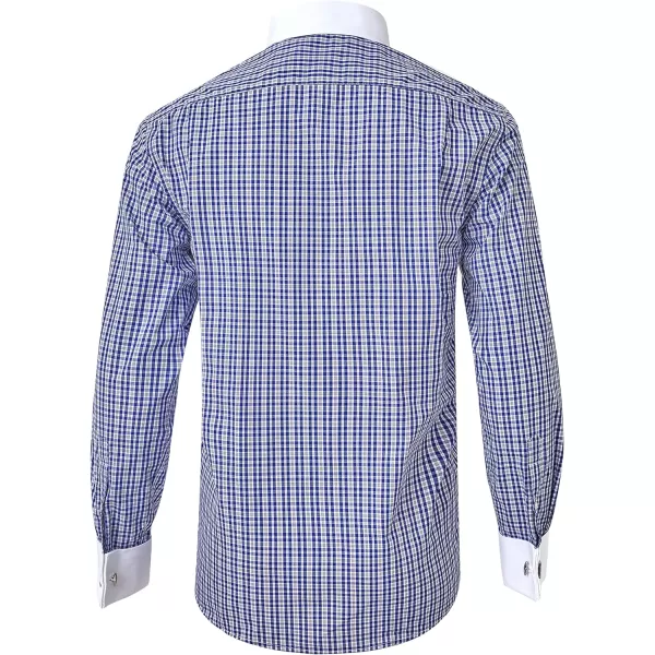 Year In Year Out French Cuff Wrinkle Free Dress Shirt for Men Regular Fit Long Sleeve Wrinkle Resistant Shirt