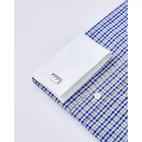 Year In Year Out French Cuff Wrinkle Free Dress Shirt for Men Regular Fit Long Sleeve Wrinkle Resistant Shirt