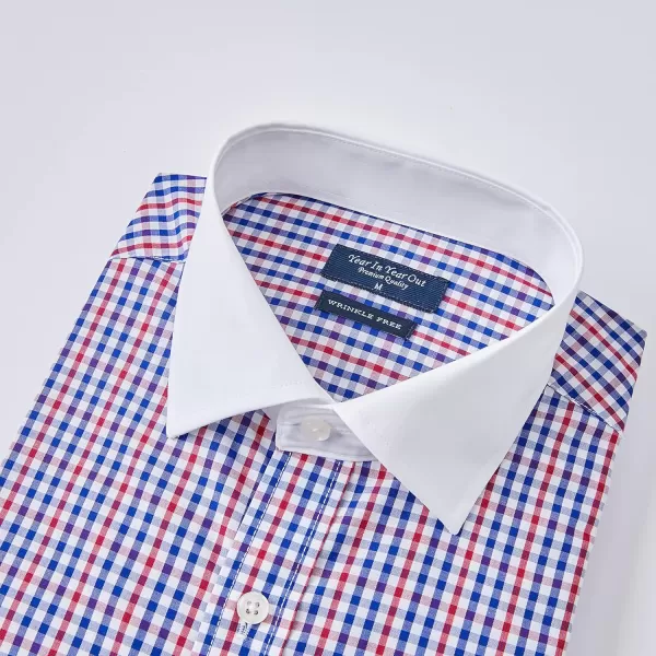 Year In Year Out French Cuff Wrinkle Free Dress Shirt for Men Regular Fit Long Sleeve Wrinkle Resistant Shirt