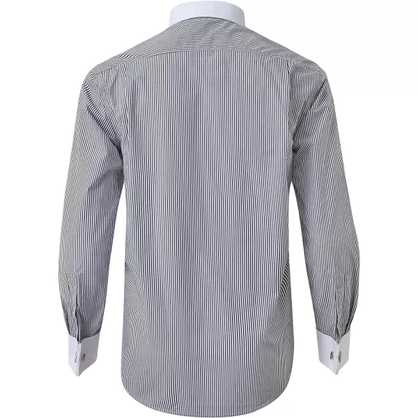 Year In Year Out French Cuff Wrinkle Free Dress Shirt for Men Regular Fit Long Sleeve Wrinkle Resistant Shirt