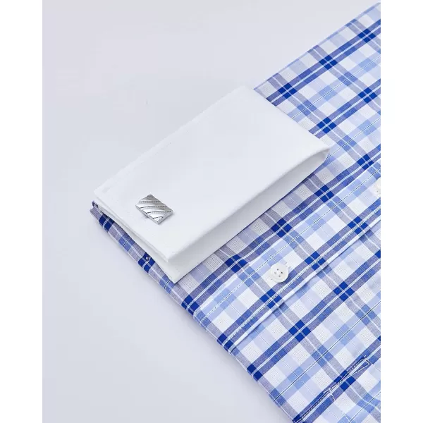 Year In Year Out French Cuff Wrinkle Free Dress Shirt for Men Regular Fit Long Sleeve Wrinkle Resistant Shirt