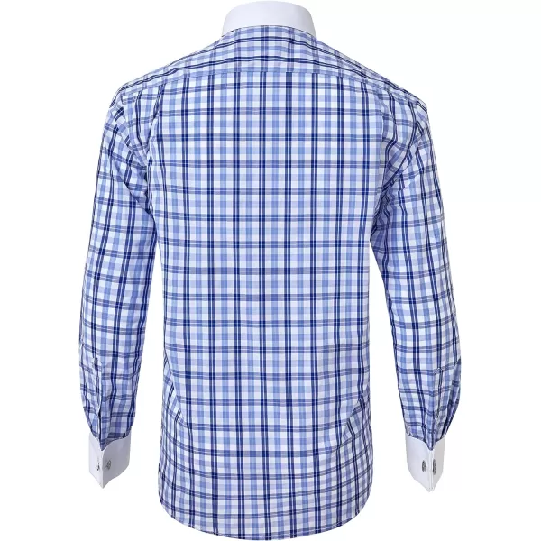 Year In Year Out French Cuff Wrinkle Free Dress Shirt for Men Regular Fit Long Sleeve Wrinkle Resistant Shirt