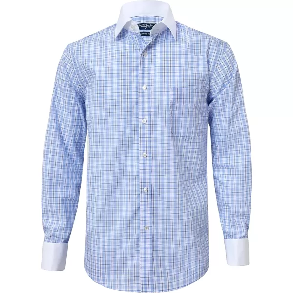 Year In Year Out French Cuff Wrinkle Free Dress Shirt for Men Regular Fit Long Sleeve Wrinkle Resistant Shirt