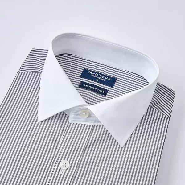 Year In Year Out French Cuff Wrinkle Free Dress Shirt for Men Regular Fit Long Sleeve Wrinkle Resistant Shirt