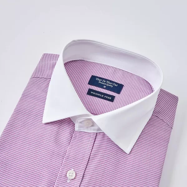 Year In Year Out French Cuff Wrinkle Free Dress Shirt for Men Regular Fit Long Sleeve Wrinkle Resistant Shirt