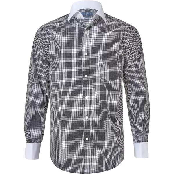 Year In Year Out French Cuff Wrinkle Free Dress Shirt for Men Regular Fit Long Sleeve Wrinkle Resistant Shirt