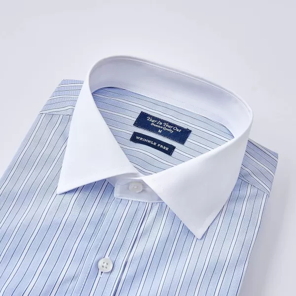 Year In Year Out French Cuff Wrinkle Free Dress Shirt for Men Regular Fit Long Sleeve Wrinkle Resistant Shirt