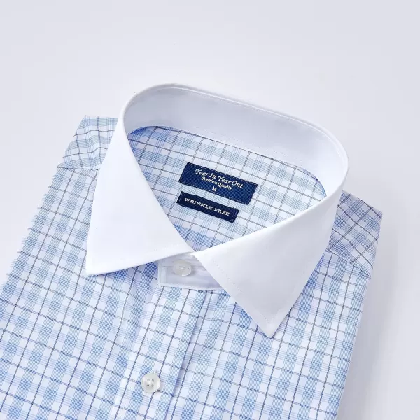 Year In Year Out French Cuff Wrinkle Free Dress Shirt for Men Regular Fit Long Sleeve Wrinkle Resistant Shirt
