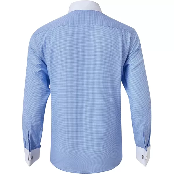 Year In Year Out French Cuff Wrinkle Free Dress Shirt for Men Regular Fit Long Sleeve Wrinkle Resistant Shirt