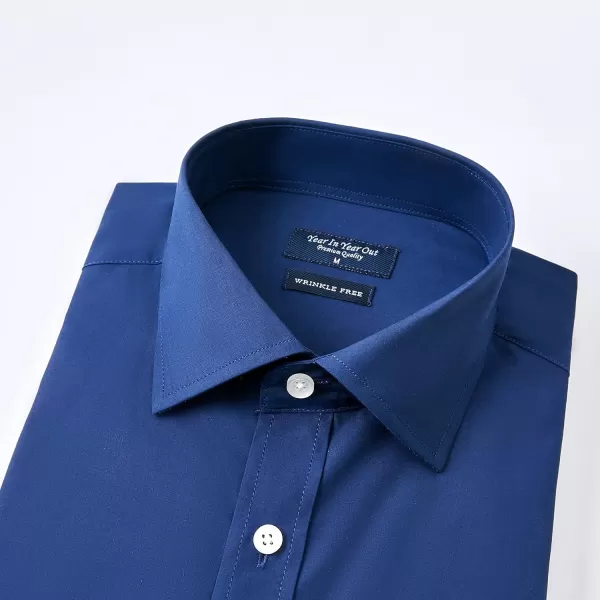 Year In Year Out French Cuff Wrinkle Free Dress Shirt for Men Regular Fit Long Sleeve Wrinkle Resistant Shirt