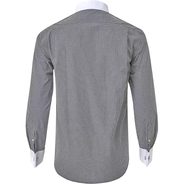 Year In Year Out French Cuff Wrinkle Free Dress Shirt for Men Regular Fit Long Sleeve Wrinkle Resistant Shirt