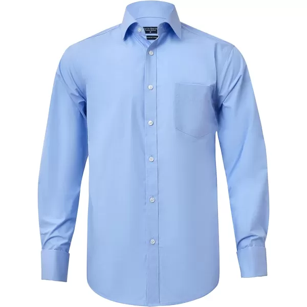 Year In Year Out French Cuff Wrinkle Free Dress Shirt for Men Regular Fit Long Sleeve Wrinkle Resistant Shirt