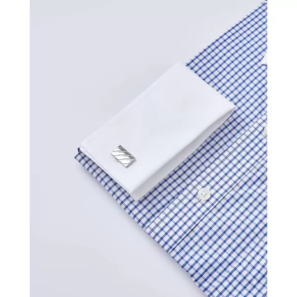 Year In Year Out French Cuff Wrinkle Free Dress Shirt for Men Regular Fit Long Sleeve Wrinkle Resistant Shirt