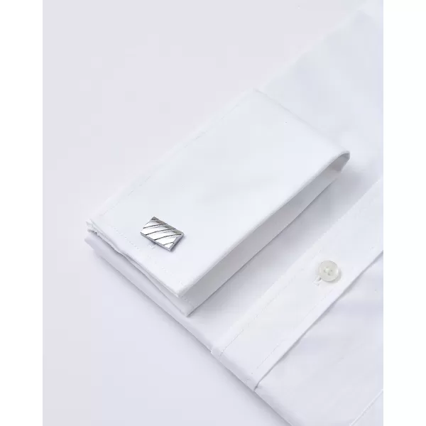 Year In Year Out French Cuff Wrinkle Free Dress Shirt for Men Regular Fit Long Sleeve Wrinkle Resistant Shirt