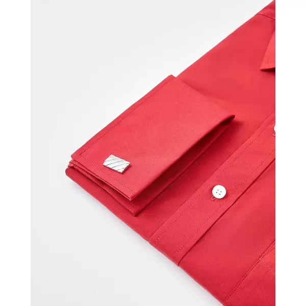 Year In Year Out French Cuff Wrinkle Free Dress Shirt for Men Regular Fit Long Sleeve Wrinkle Resistant Shirt