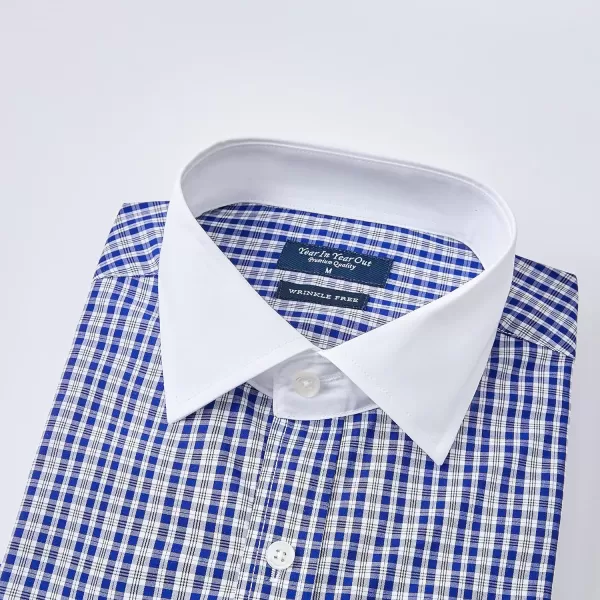 Year In Year Out French Cuff Wrinkle Free Dress Shirt for Men Regular Fit Long Sleeve Wrinkle Resistant Shirt