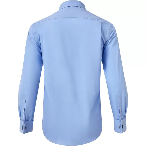 Year In Year Out French Cuff Wrinkle Free Dress Shirt for Men Regular Fit Long Sleeve Wrinkle Resistant Shirt