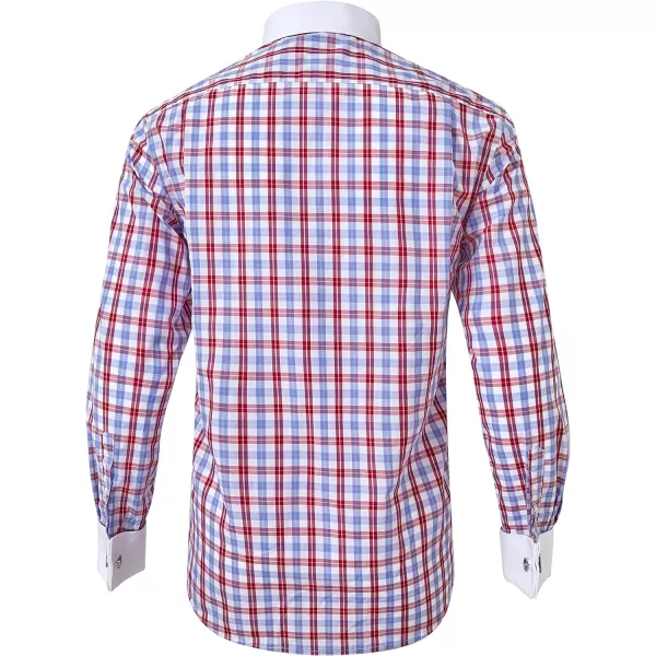 Year In Year Out French Cuff Wrinkle Free Dress Shirt for Men Regular Fit Long Sleeve Wrinkle Resistant Shirt