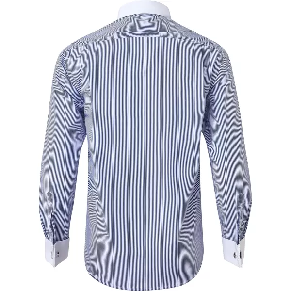 Year In Year Out French Cuff Wrinkle Free Dress Shirt for Men Regular Fit Long Sleeve Wrinkle Resistant Shirt