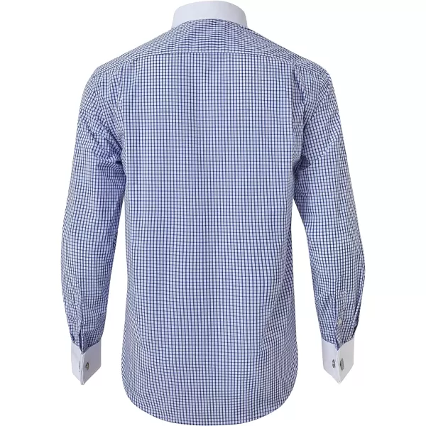 Year In Year Out French Cuff Wrinkle Free Dress Shirt for Men Regular Fit Long Sleeve Wrinkle Resistant Shirt