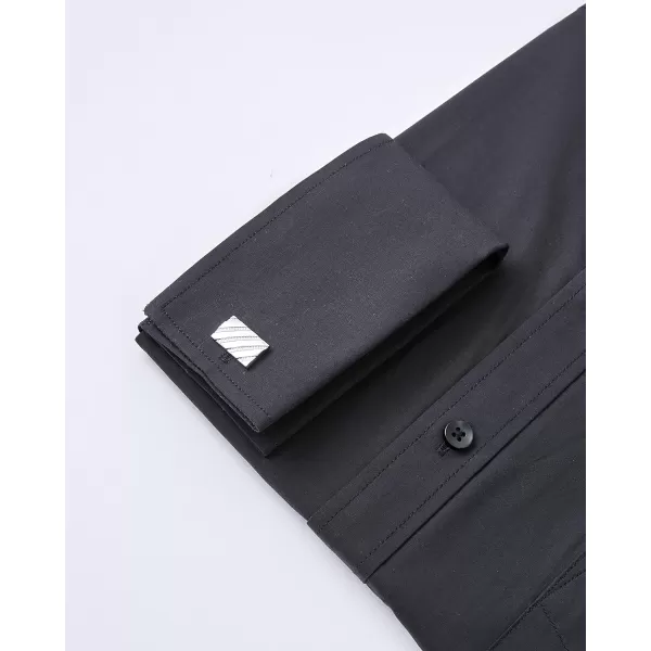 Year In Year Out French Cuff Wrinkle Free Dress Shirt for Men Regular Fit Long Sleeve Wrinkle Resistant Shirt