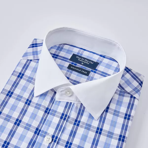 Year In Year Out French Cuff Wrinkle Free Dress Shirt for Men Regular Fit Long Sleeve Wrinkle Resistant Shirt