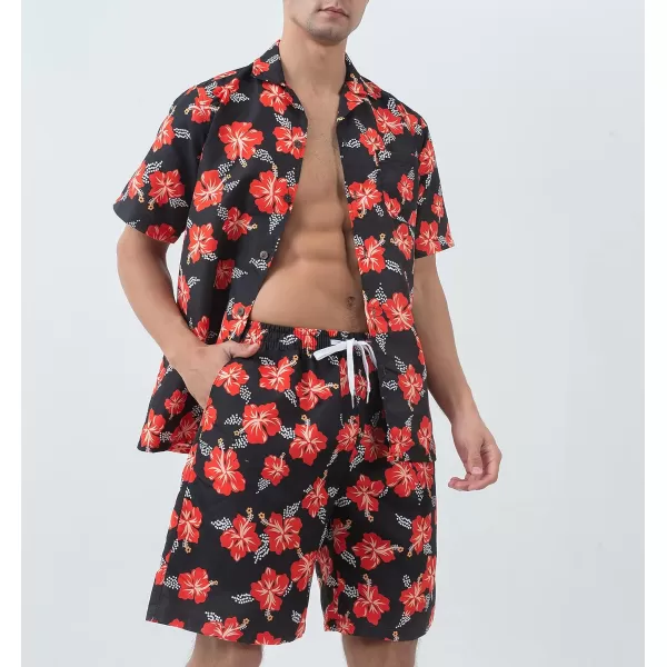 Year In Year Out Hawaiian Shirts And Shorts Sets For Men Regular Fit Casual Hawaiian Shirts Sets With Quick To Dry Effect