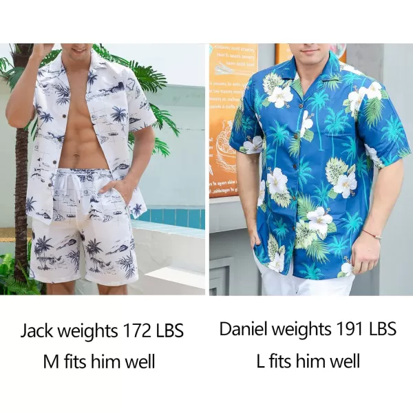 Year In Year Out Hawaiian Shirts And Shorts Sets For Men Regular Fit Casual Hawaiian Shirts Sets With Quick To Dry Effect
