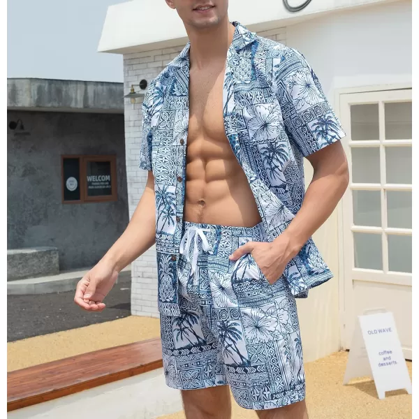 Year In Year Out Hawaiian Shirts And Shorts Sets For Men Regular Fit Casual Hawaiian Shirts Sets With Quick To Dry Effect
