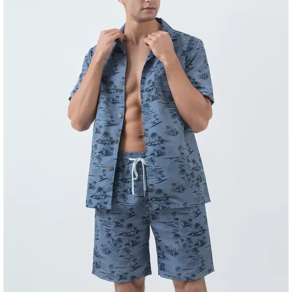 Year In Year Out Hawaiian Shirts And Shorts Sets For Men Regular Fit Casual Hawaiian Shirts Sets With Quick To Dry Effect