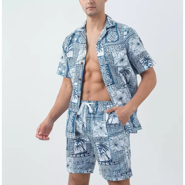 Year In Year Out Hawaiian Shirts And Shorts Sets For Men Regular Fit Casual Hawaiian Shirts Sets With Quick To Dry Effect