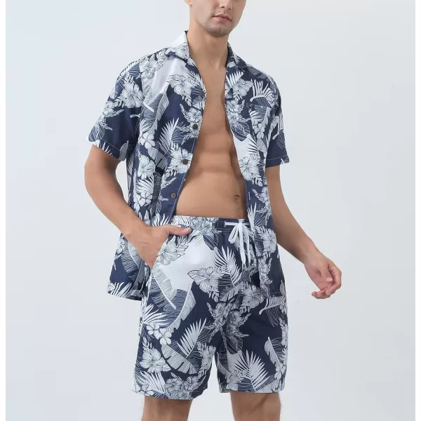 Year In Year Out Hawaiian Shirts And Shorts Sets For Men Regular Fit Casual Hawaiian Shirts Sets With Quick To Dry Effect