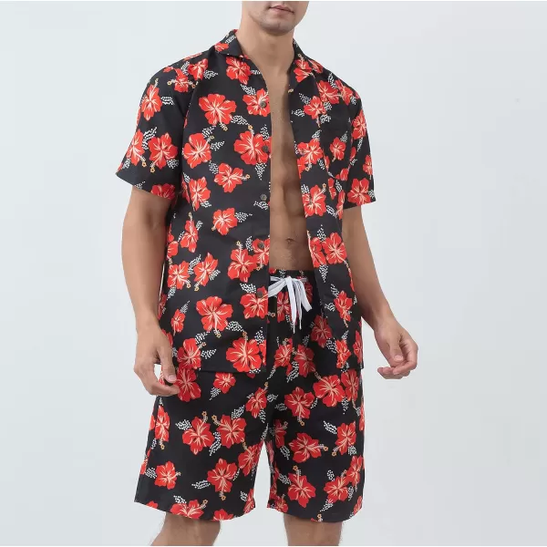 Year In Year Out Hawaiian Shirts And Shorts Sets For Men Regular Fit Casual Hawaiian Shirts Sets With Quick To Dry Effect