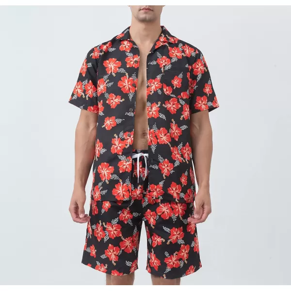 Year In Year Out Hawaiian Shirts And Shorts Sets For Men Regular Fit Casual Hawaiian Shirts Sets With Quick To Dry Effect