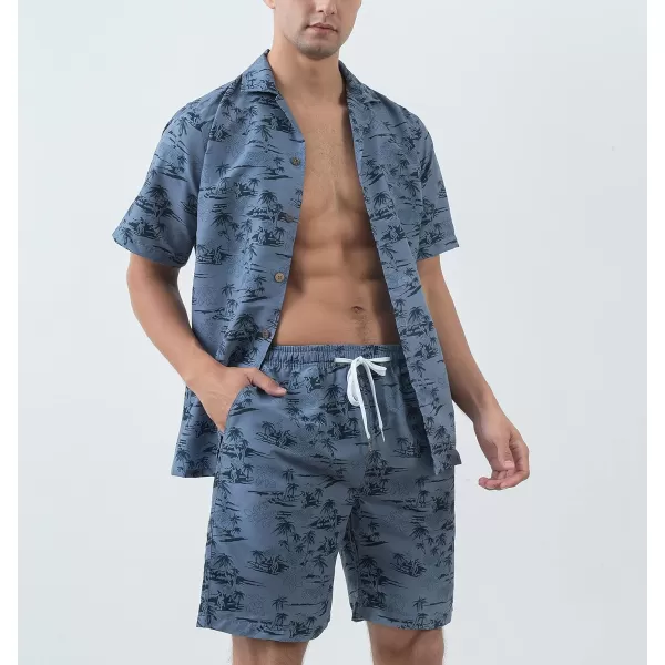 Year In Year Out Hawaiian Shirts And Shorts Sets For Men Regular Fit Casual Hawaiian Shirts Sets With Quick To Dry Effect