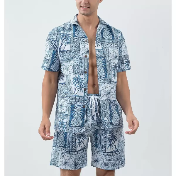 Year In Year Out Hawaiian Shirts And Shorts Sets For Men Regular Fit Casual Hawaiian Shirts Sets With Quick To Dry Effect