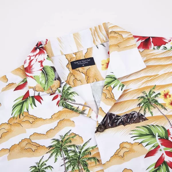 Year In Year Out Mens Hawaiian Shirt Regular Fit Hawaiian Shirts for Men with Quick to Dry Effect