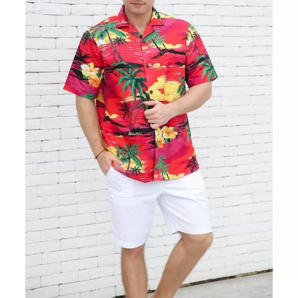 Year In Year Out Mens Hawaiian Shirt Regular Fit Hawaiian Shirts for Men with Quick to Dry Effect