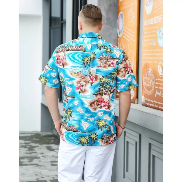 Year In Year Out Mens Hawaiian Shirt Regular Fit Hawaiian Shirts for Men with Quick to Dry Effect