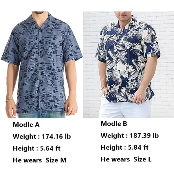 Year In Year Out Mens Hawaiian Shirt Regular Fit Hawaiian Shirts for Men with Quick to Dry Effect