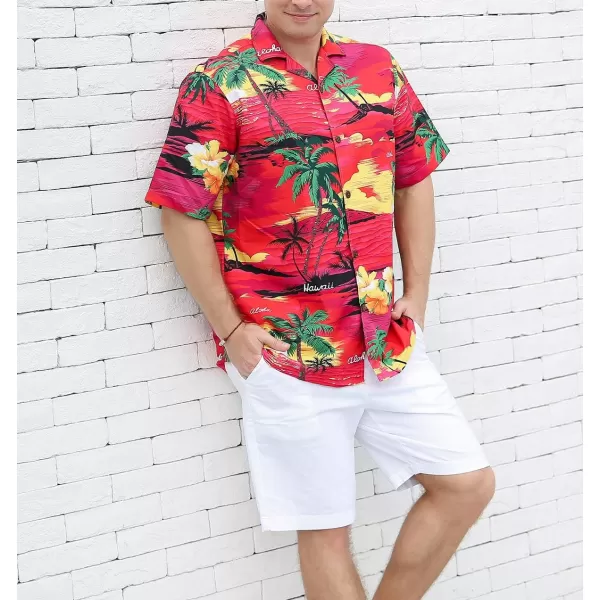 Year In Year Out Mens Hawaiian Shirt Regular Fit Hawaiian Shirts for Men with Quick to Dry Effect