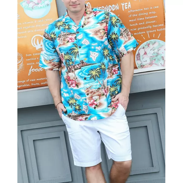Year In Year Out Mens Hawaiian Shirt Regular Fit Hawaiian Shirts for Men with Quick to Dry Effect